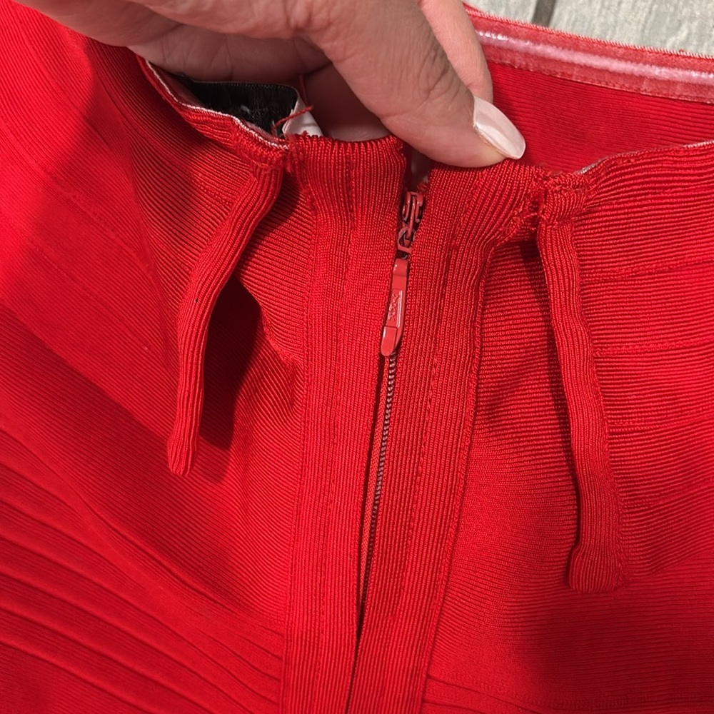 Miss Circle Bodycon Off the shoulder Bandage Red Dress Size Medium - Picture 11 of 12